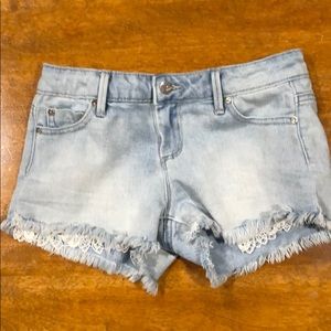 Tractr denim shorts with free jogger shorts